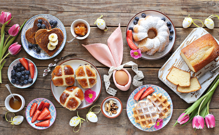 Easter festive dessert table